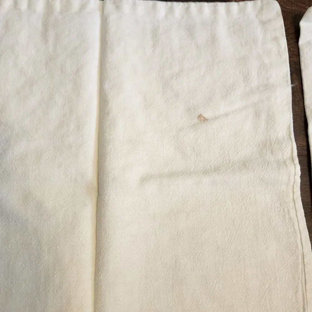 Vintage Pair Hand Embroidered Floral Crocheted Edges Pillowcases Cottagecore